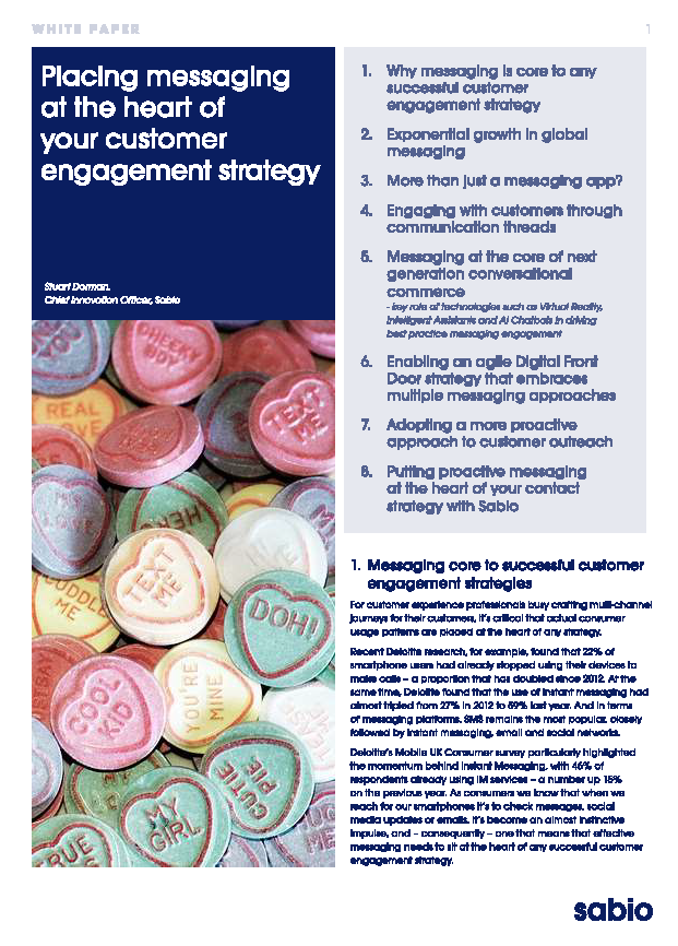 Placing messaging at the heart of your Customer Engagement Strategy